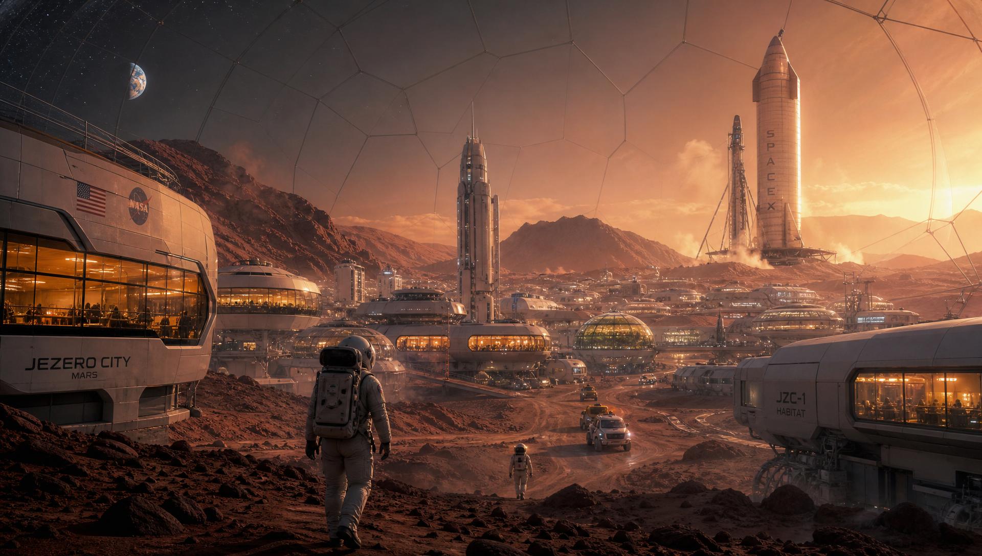Jezero City on Mars